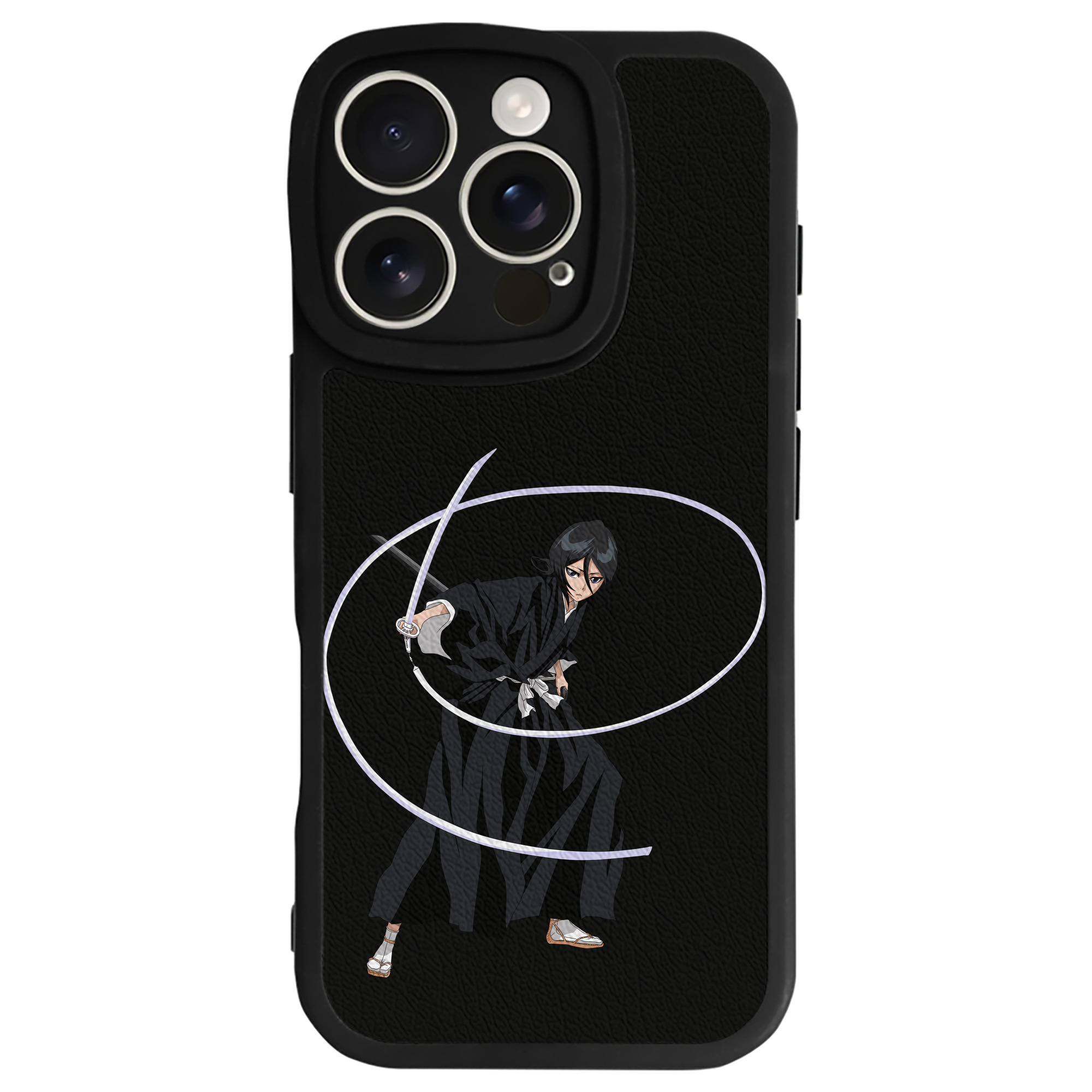 （画像用） ブリーチ 朽木ルキア BLEACH Kuchiki Rukia 【iPhone 16シリーズ対応】シリコンスマホケース（レザー調） 材質：シリコン